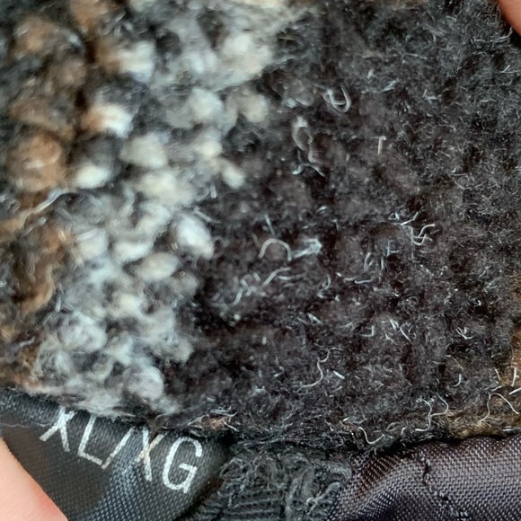 EUC Bullhead VINTAGE Sherpa Fleece Lined Mens Full Zip Jacket Brown Plaid XL - Picture 9 of 14